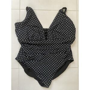 Lauren Ralph Lauren Swim One Piece Swimsuit Polka Dot Swimwear